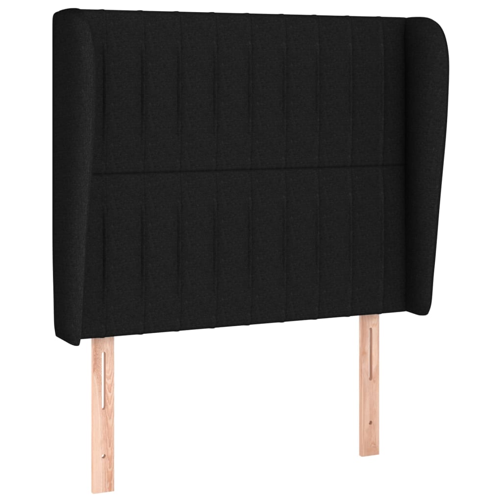 Maison Exclusive - Sommier à lattes de lit avec matelas Noir 90x190 cm Tissu - 6