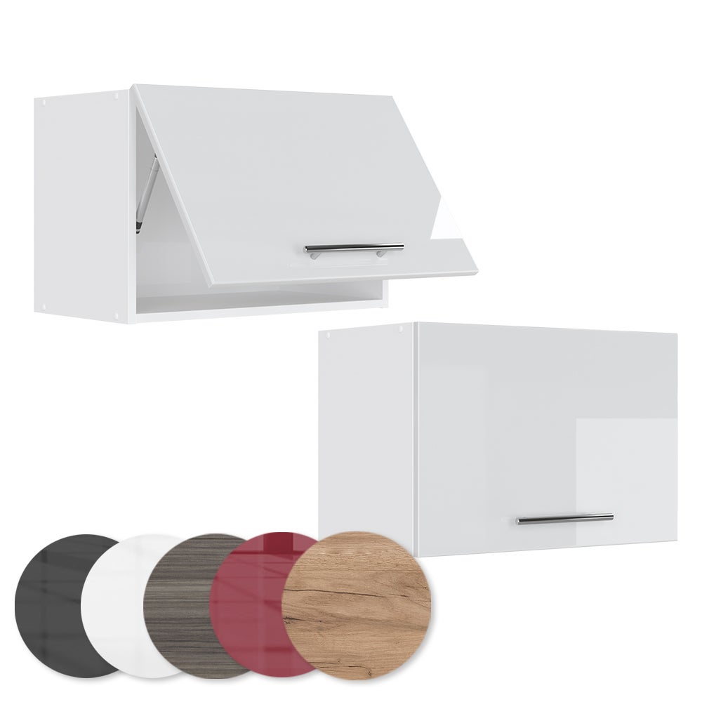 Vicco Elément haut de cuisine Fame-Line, Blanc Haute brillance, 60cm Plat - 5