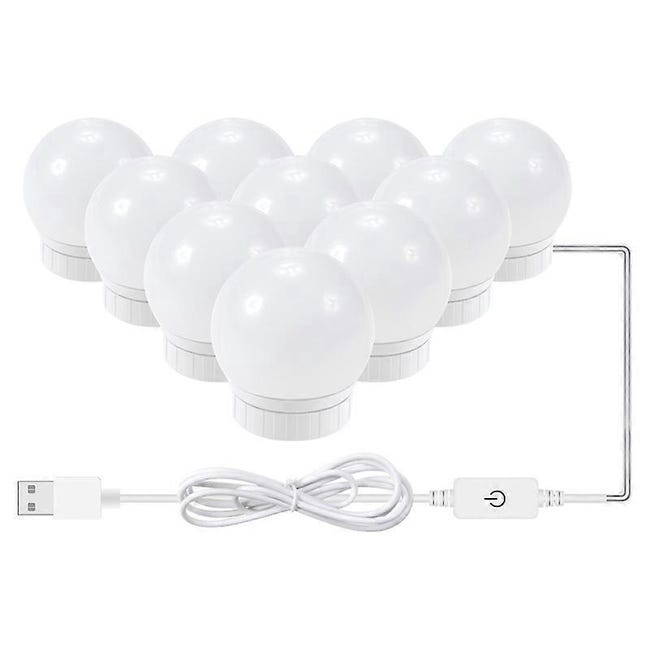 Lampe Coiffeuse Lampe De Miroir Cosmétique LED Coiffeuse Style Hollywood USB, Kit Lumière Salle De Bain 10 Ampoules Dimmable 3 Modes 10 Niveaux Coiffeuse Led Lampe Coiffeuse Lampe De Miroir Cosmétique LED Coiffeuse Style Hollywood USB, Kit Lumière Salle De Bain 10 Ampoules Dimmable 3 Modes 10 Niveaux Coiffeuse Led