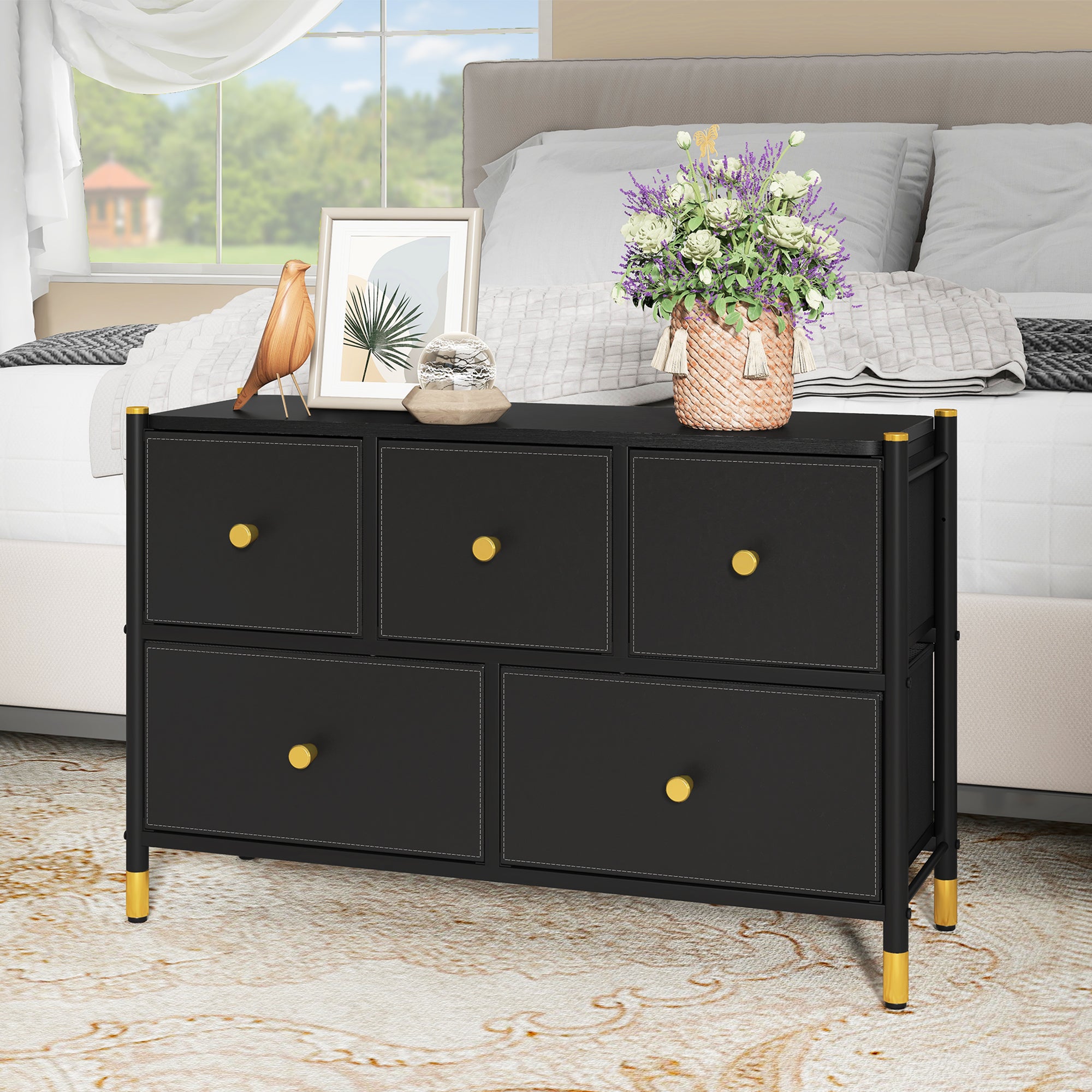 YITAHOME Commode à tiroirs en Tissu et Grand Espace de Rangement ...