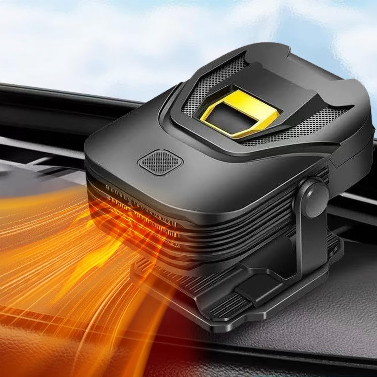 Ogrzewacz samochodowy – ulepszony przenośny podgrzewacz szyby przedniej 12 V 150 W 2 w 1, szybkie ogrzewanie i chłodzenie