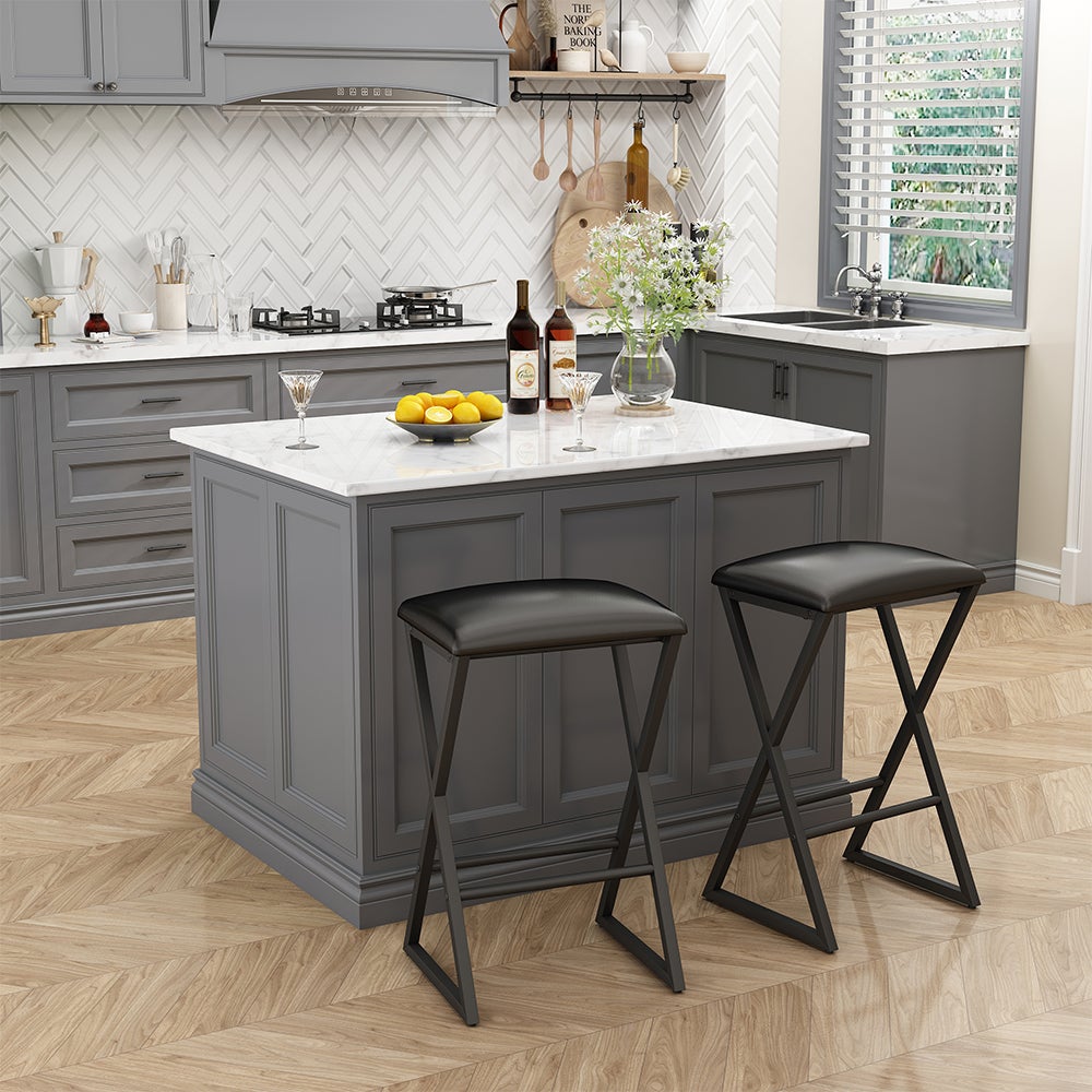 Vicco Stołek barowy zestaw 2 Vault, Czarny, 40 x 64 cm 2 części - 4