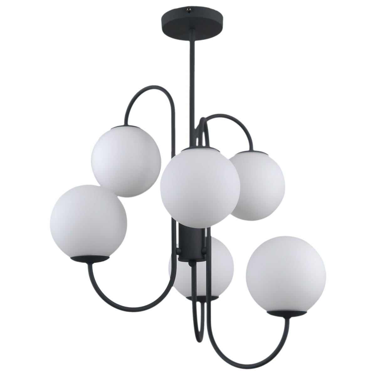 Lampa wisząca Gela czarno-biała 6 x G9 x 5W wym:79x56x56cm Italux