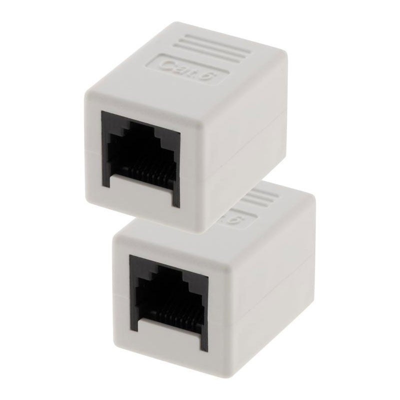 Lot de 2 raccords RJ45 F/F CAT6 - Blanc - Zenitech - 3