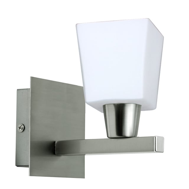 Kinkiet ścienny Maxim srebrno-biały 1xE14x40W wym: 17 x 15 x 12 cm szkło IP20 Candellux