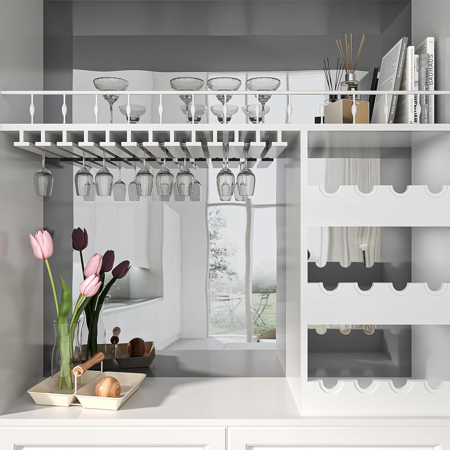 Feuilles de miroir flexibles, autocollants muraux en miroir, pour salle de bain, commode de chambre à coucher, murs de cuisine (0,2 mm 50 x 200 cm) - 6