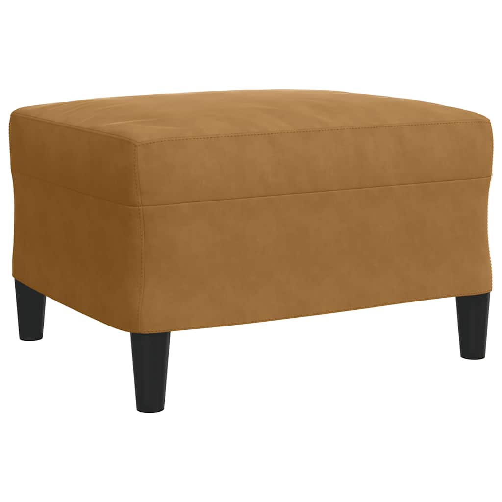 Set di Divani 3 pz con Cuscini Marrone in Velluto vidaXL - 6