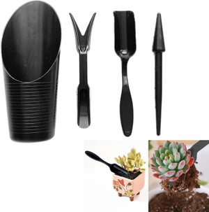 Juego De 5 Plantadores De Bulbos De Madera Con Mango En T – Incluye Sembradora Ajustable Y Guantes – Ideal Para Suculentas, Bonsáis Y Huerto