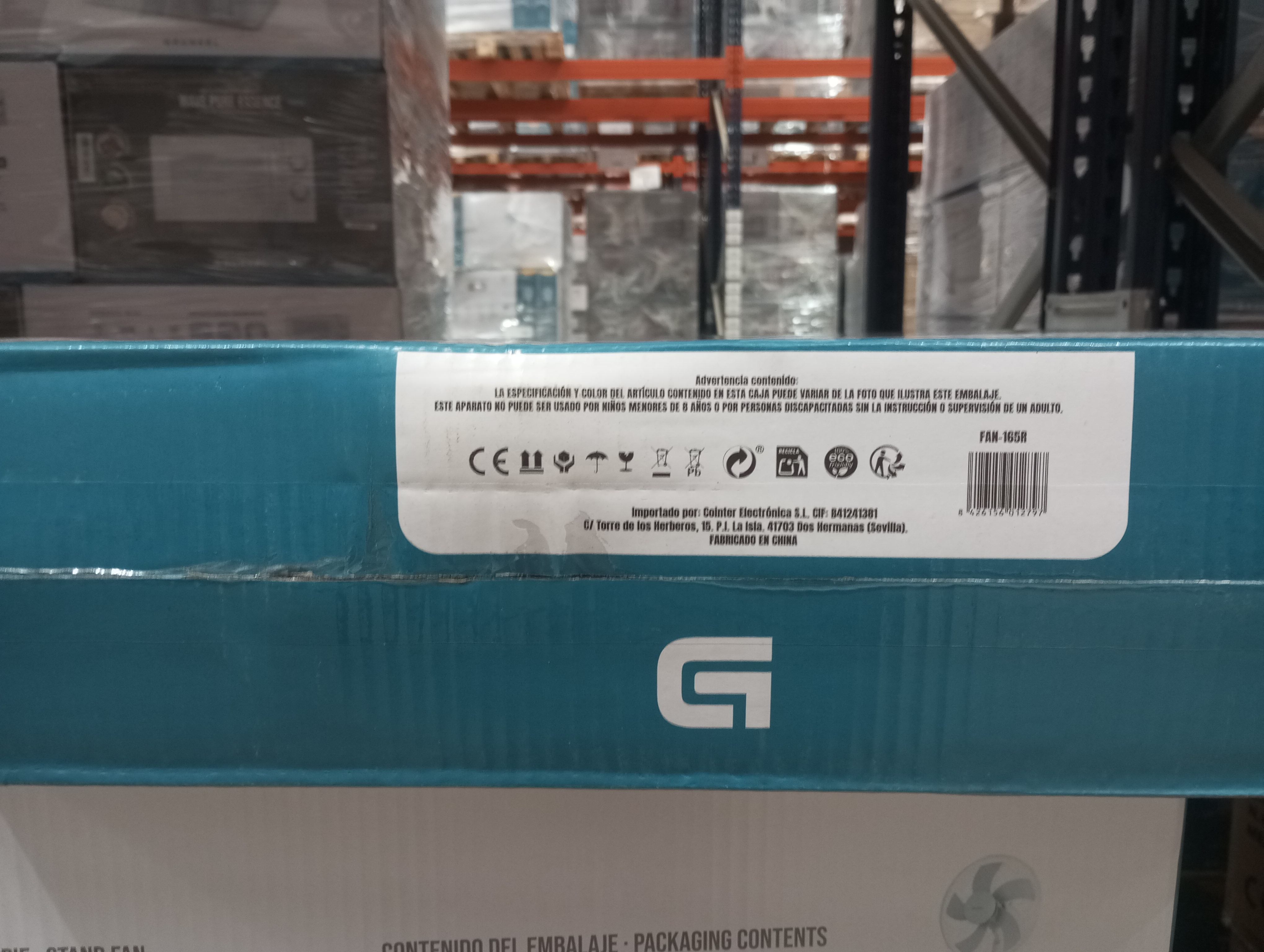 Ventilador de Pie FAN-165R - Base redonda - 50W - Blanco - 9