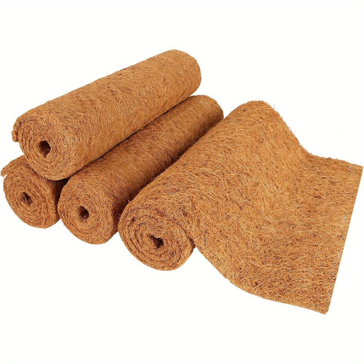 4 role de covoraș natural din fibră de cocos pentru combaterea buruienilor, 40 x 100 cm, pentru plante de grădină, cuști pentru animale 4buc