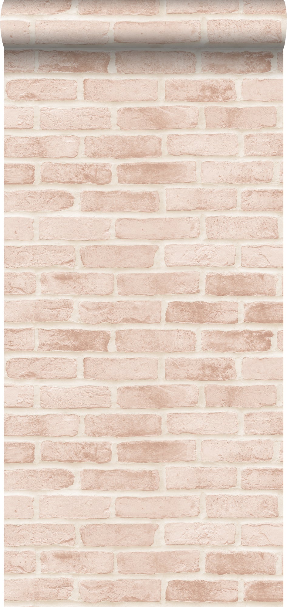 Tapeta cegła jasny brzoskwiniowy róż - 53 cm x 10.05 m - ESTAHOME