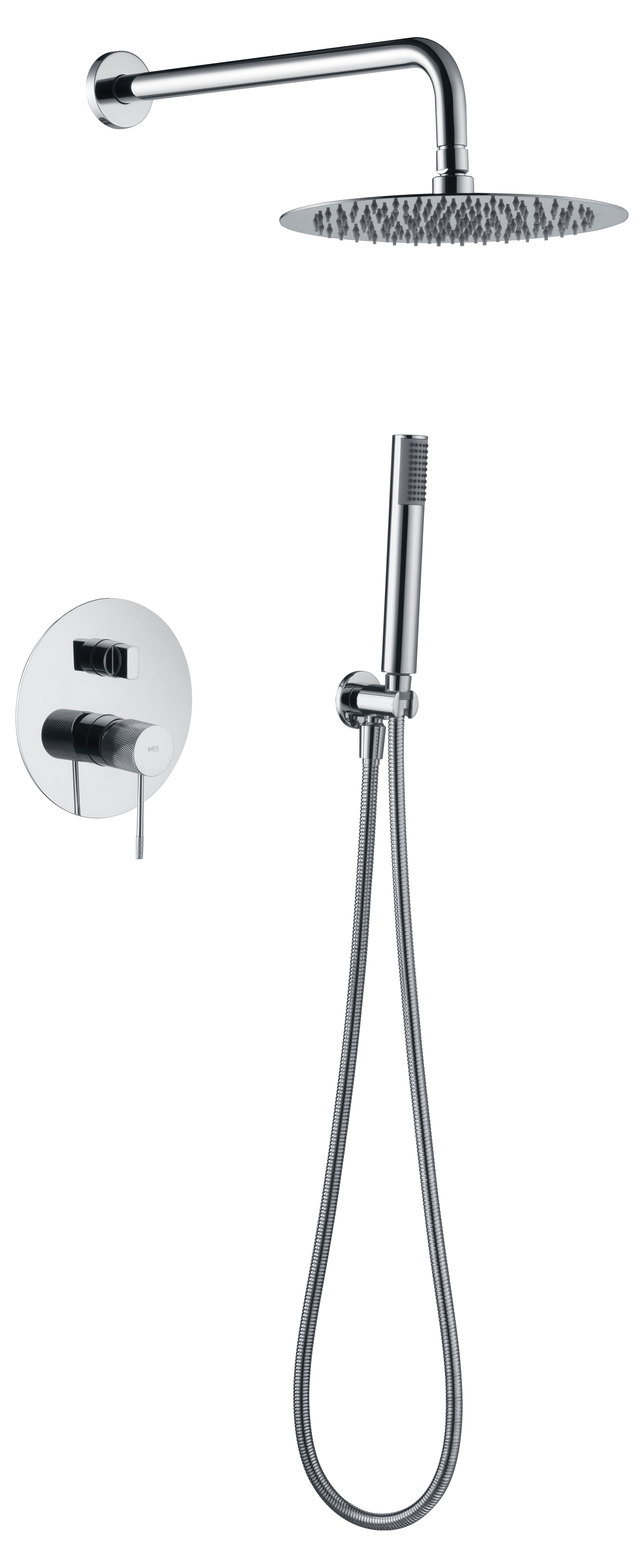 Sporran Completo In Pelliccia Di Coniglio Grigio - Finiture Cromate - 3 Nappe - Uomo