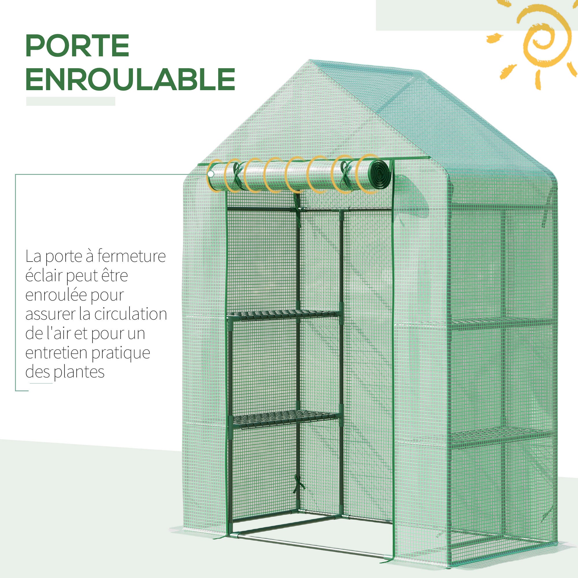Serre de jardin PE Outsunny - 6