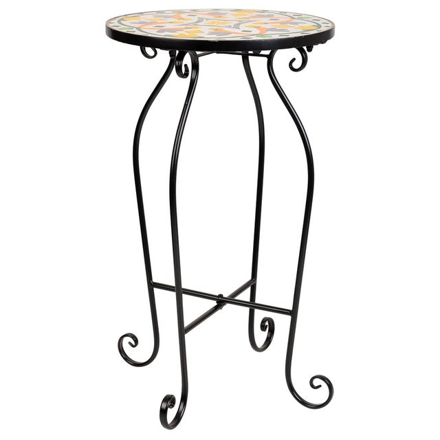 Étagère à Fleurs 3 Niveaux Fer Forgé - Support Plantes Avec Roulettes, 12 Seaux Inclus | Pour Balcon, Jardin