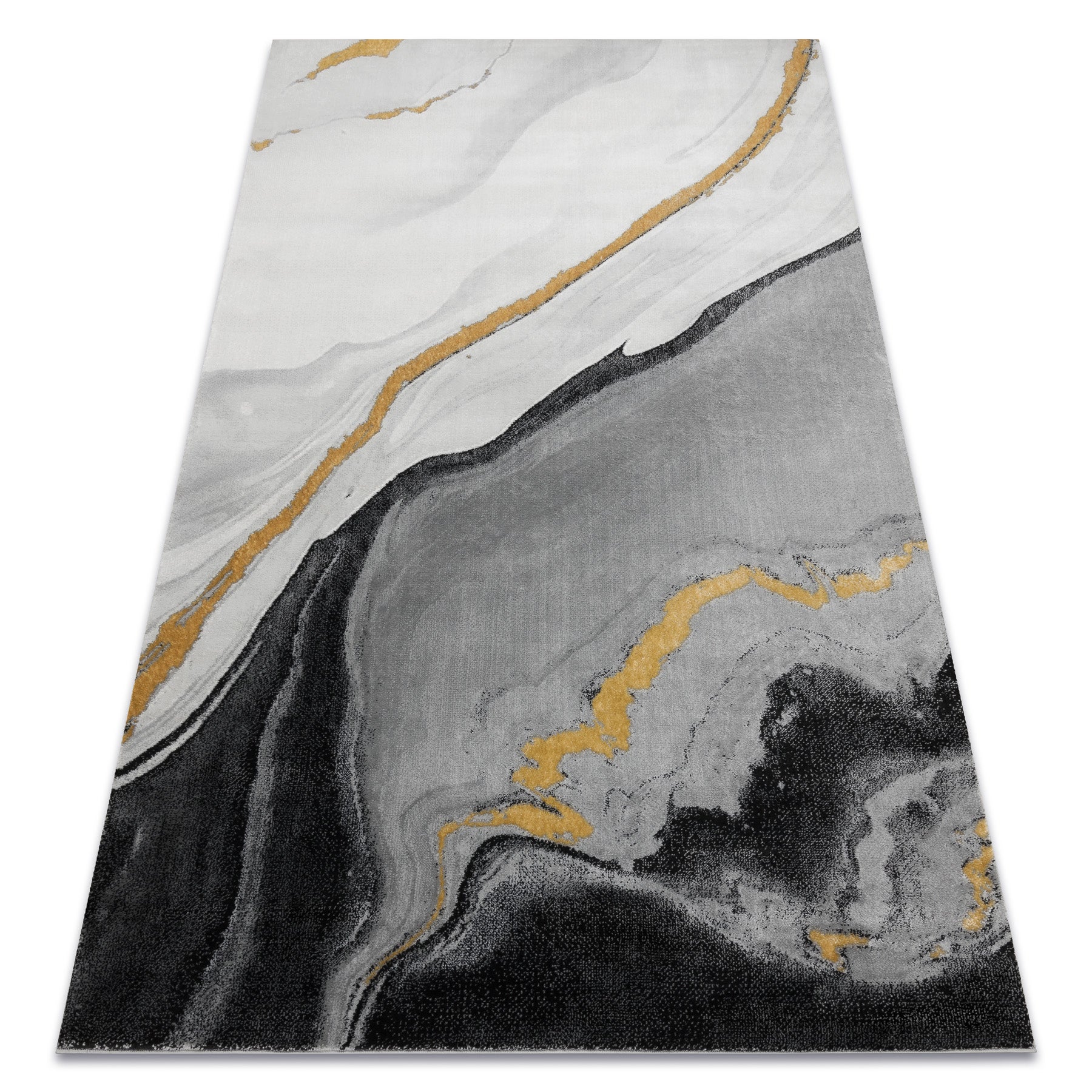 Dywan EMERALD ekskluzywny 1017 glamour, stylowy marmur czarny / złoty 240x330 cm