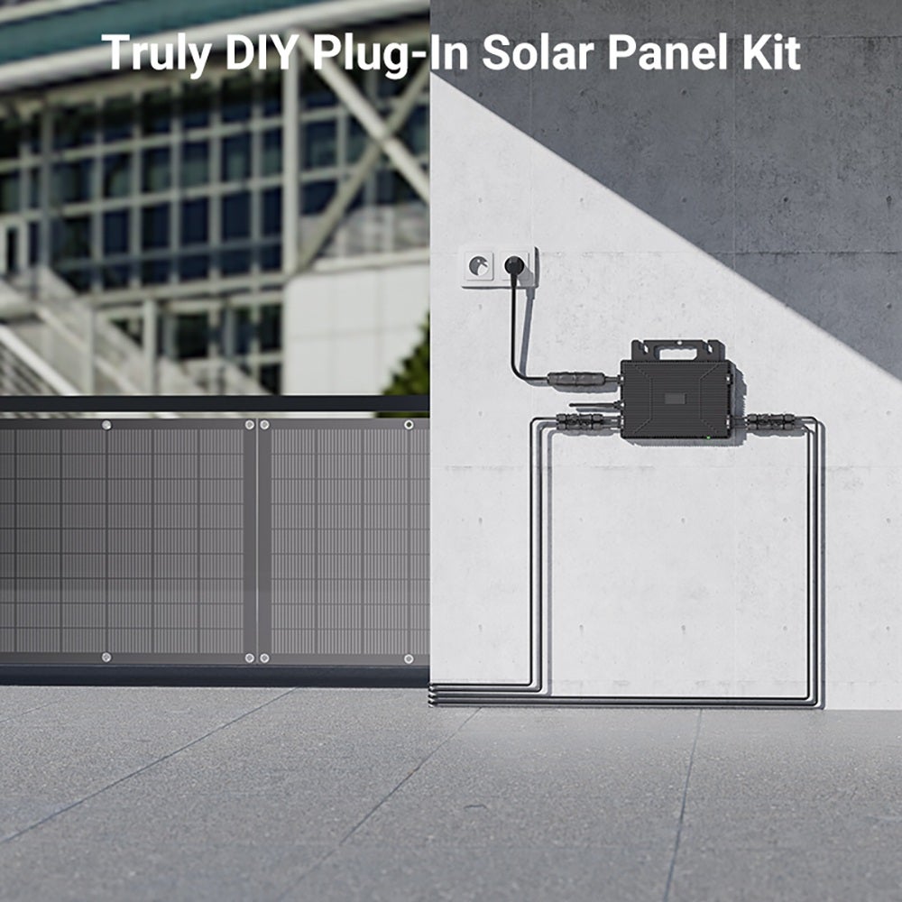 Kit Solaire Autoconsommation 800W - LIONSHEE LS-PV800Mi - 4 Panneaux Flexibles & Ultra-Légers - Plug & Play avec Micro-onduleur WiFi & App Mobile - 8