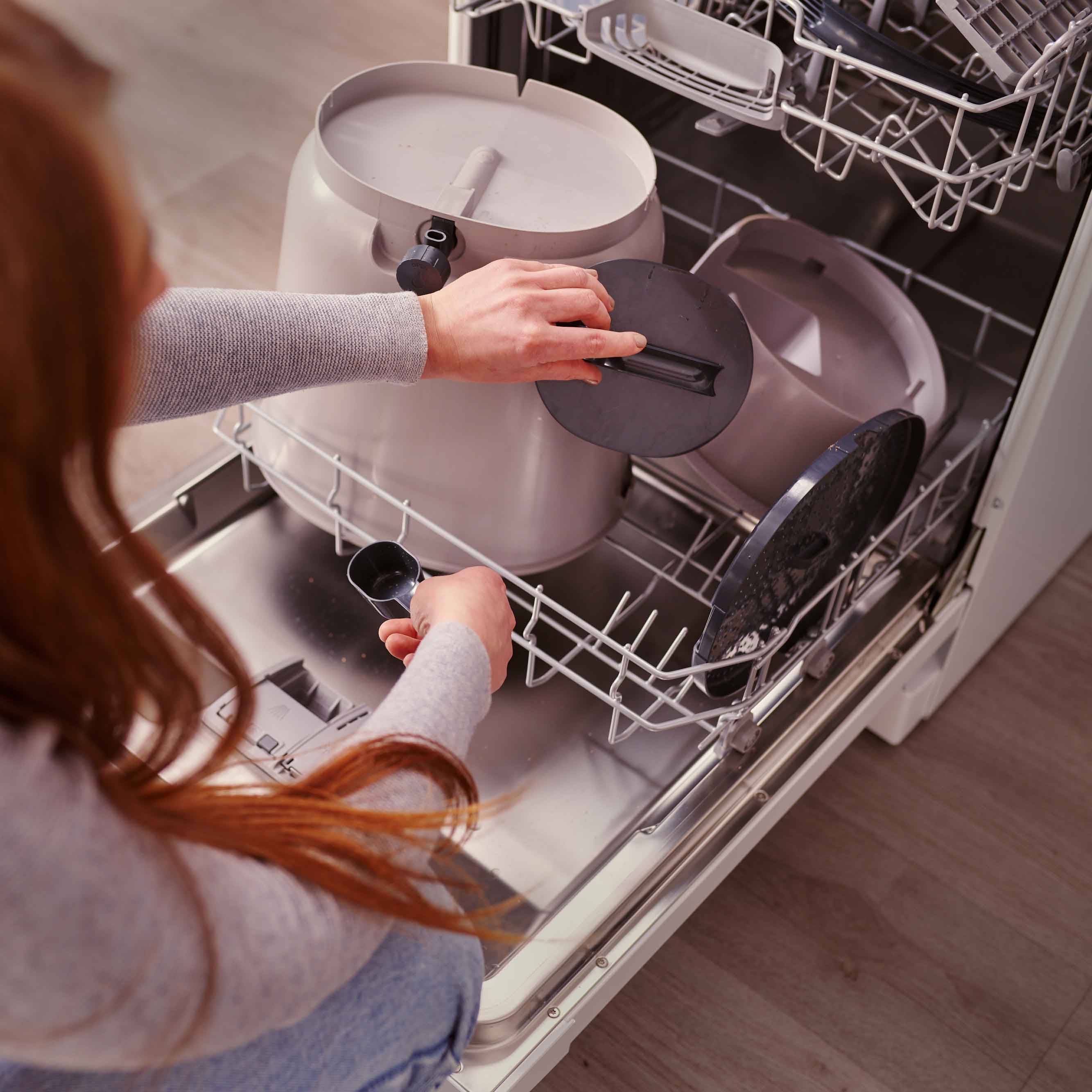 Compostador Skaza Bokashi Essential 1018550 de 15,3 L con 1 kg de activador y soporte gris - 5