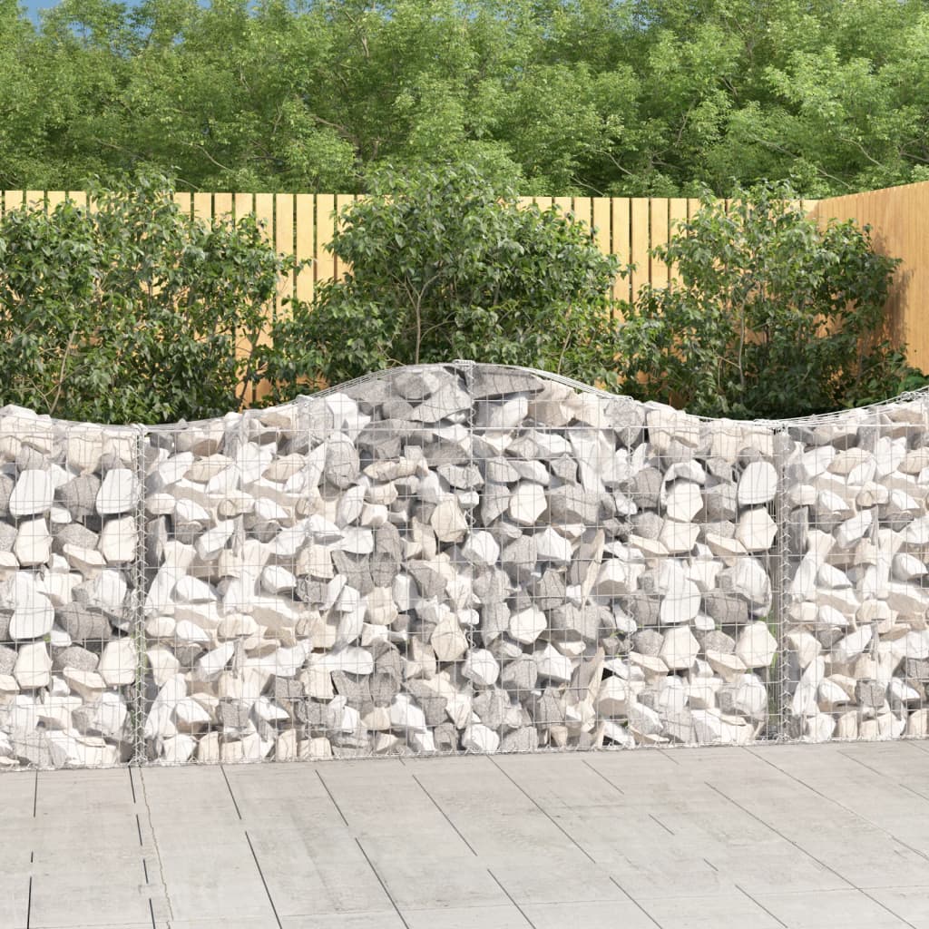 Kosze gabionowe, 13 szt, 200x30x100/120cm, galwanizowane żelazo vidaXL