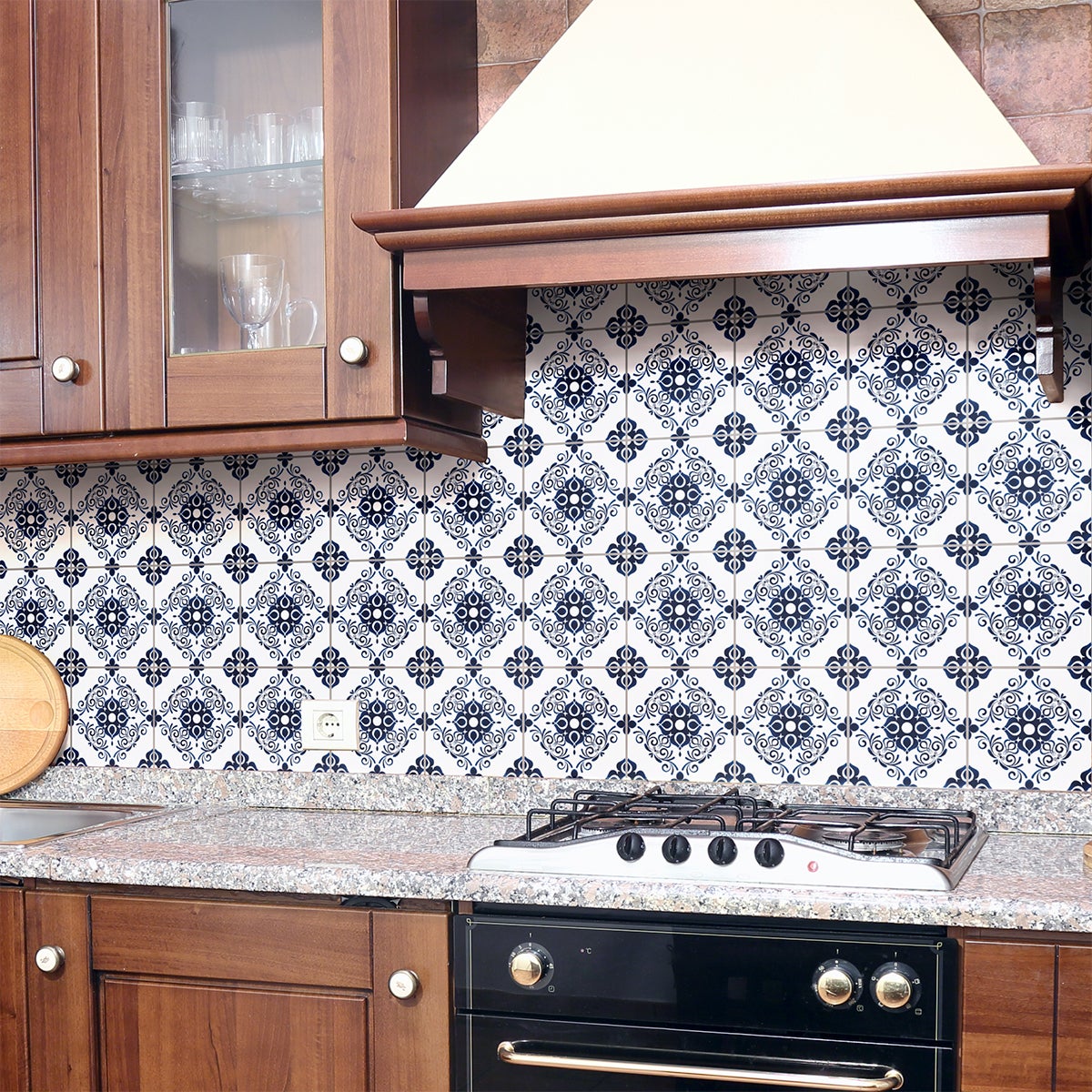 30 vinilos baldosas de cemento azulejos ivo - adhesivo de pared - revestimiento sticker mural decorativo - 30stickers10x10cm