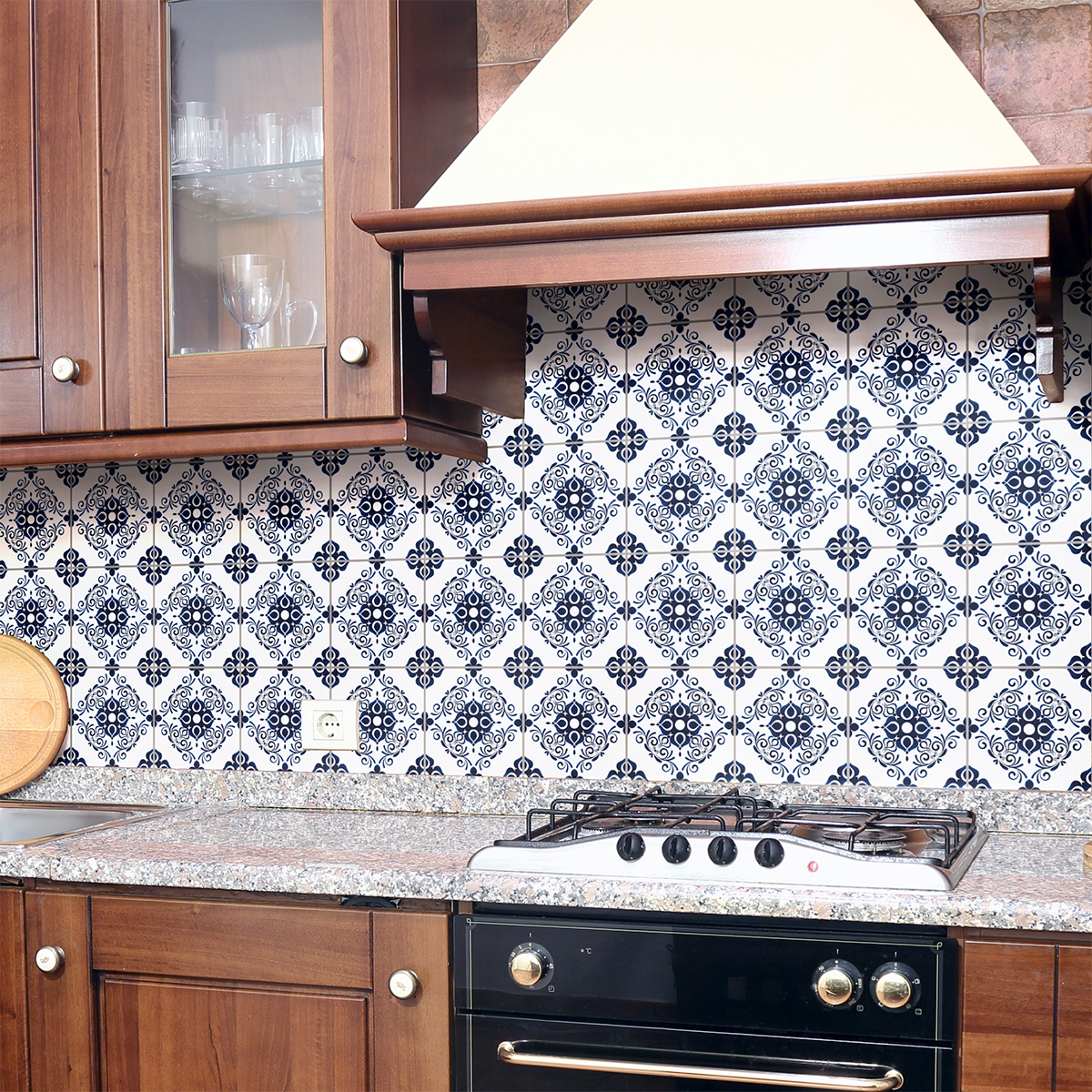 30 vinilos baldosas de cemento azulejos ivo - adhesivo de pared - revestimiento sticker mural decorativo - 30stickers10x10cm