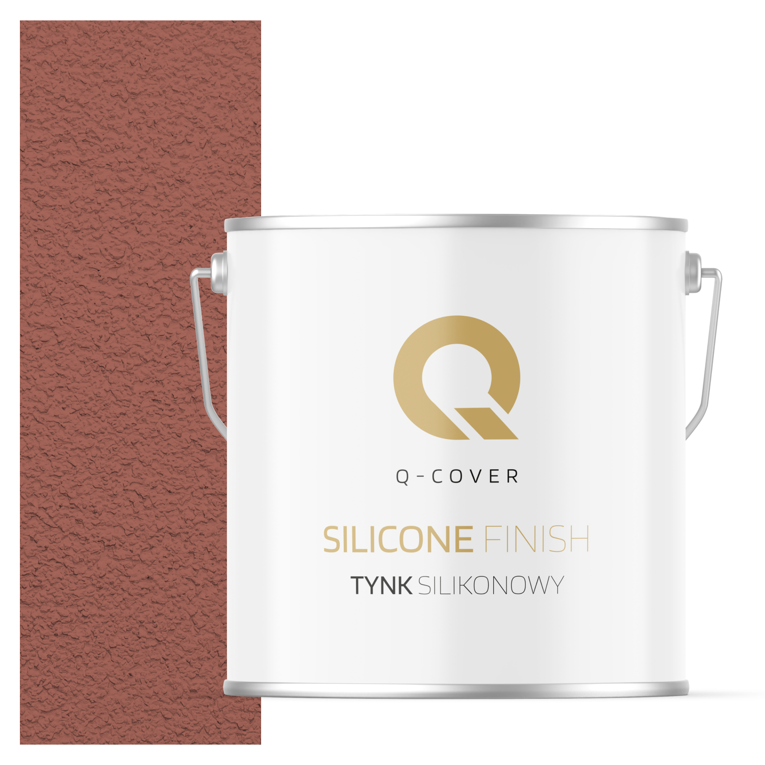 Tynk Silikonowy Elewacyjny Baranek 1.00mm Q-Cover Ceglasty F324 7KG