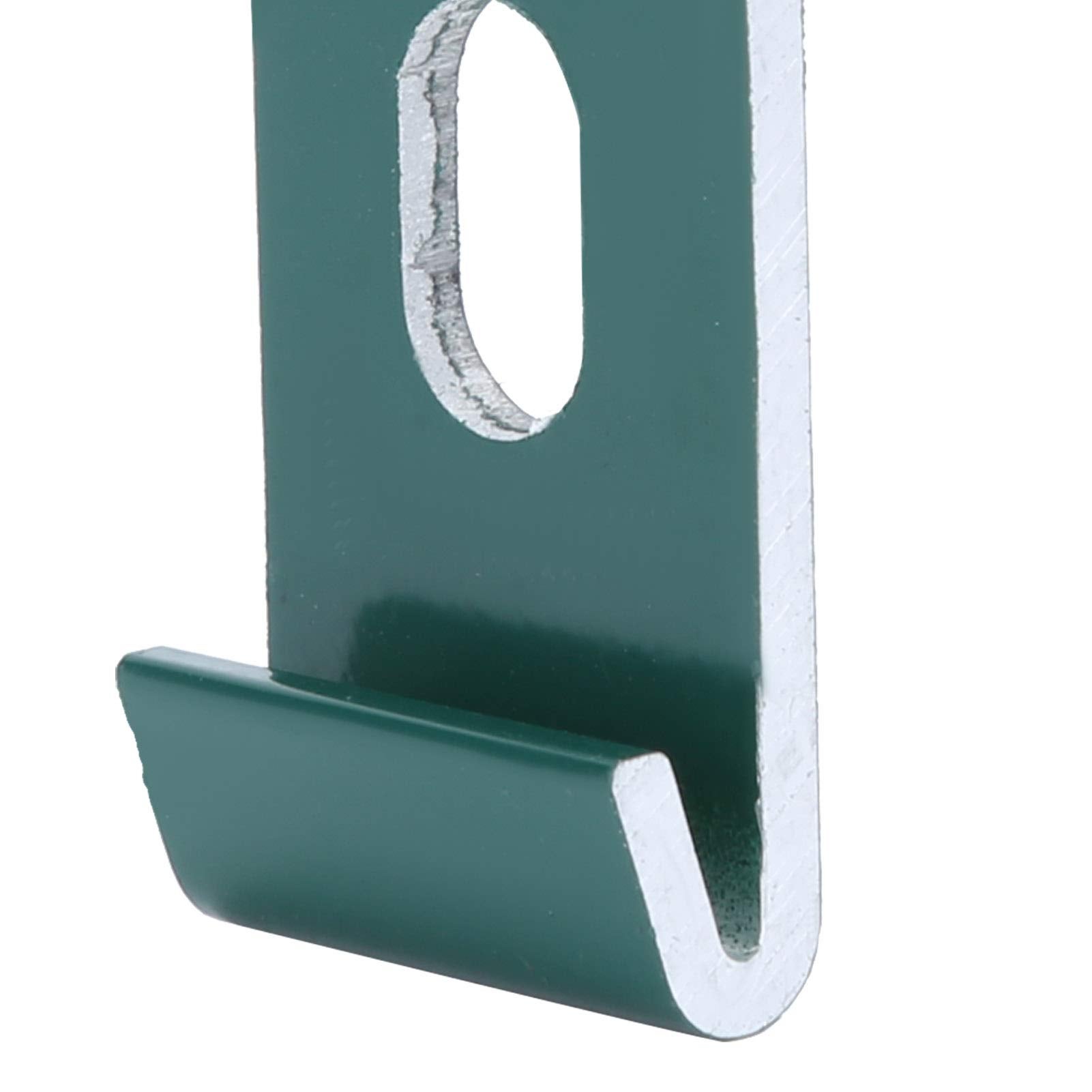 Alvinlite 10 Clip Di Base In Alluminio Per Serra - Fissaggi E Attacchi Per Tubi - Colore Verde, 3,3x2,1 Cm