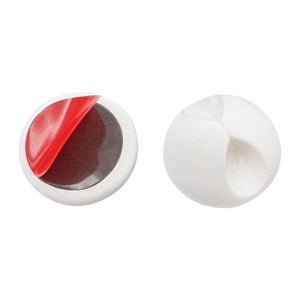 Clip Fermacavi Adesive In Plastica, 50 Pezzi, Per Cavi Da 5 Mm, Bianche, Per Organizzare Fili Su Superfici Lisce - 5