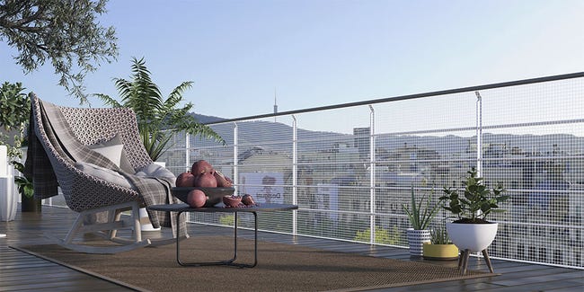 Rete Di Sicurezza Bianca 5x1m - Maglia 5cm Per Scale, Giardino E Protezione Bambini - Foto 8