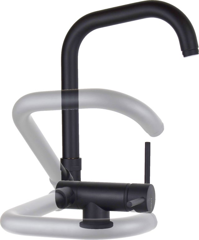 Miscelatore lavello cucina nero opaco canna abbattibile Gattoni 6014765N0 - Nero opaco