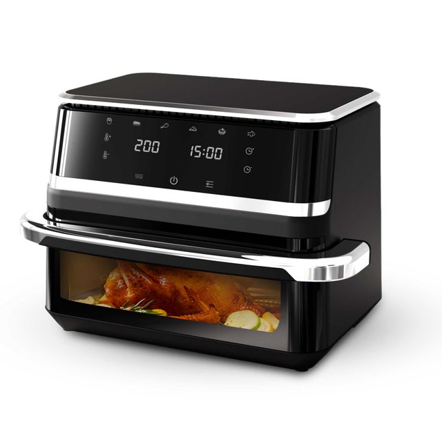 Freidora de aire 12L multifunción, cocina sana 80% menos grasa, pantalla táctil, 80-200°C, temporizador 200 min