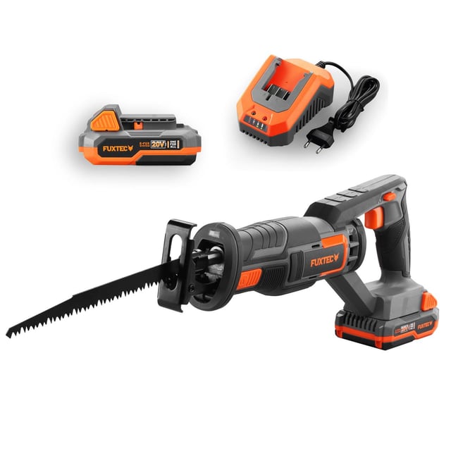 Seghetto alternativo a batteria da 20V - FUXTEC - FX-E1SS20 - set con batteria da 2Ah e caricabatterie da 2,4A