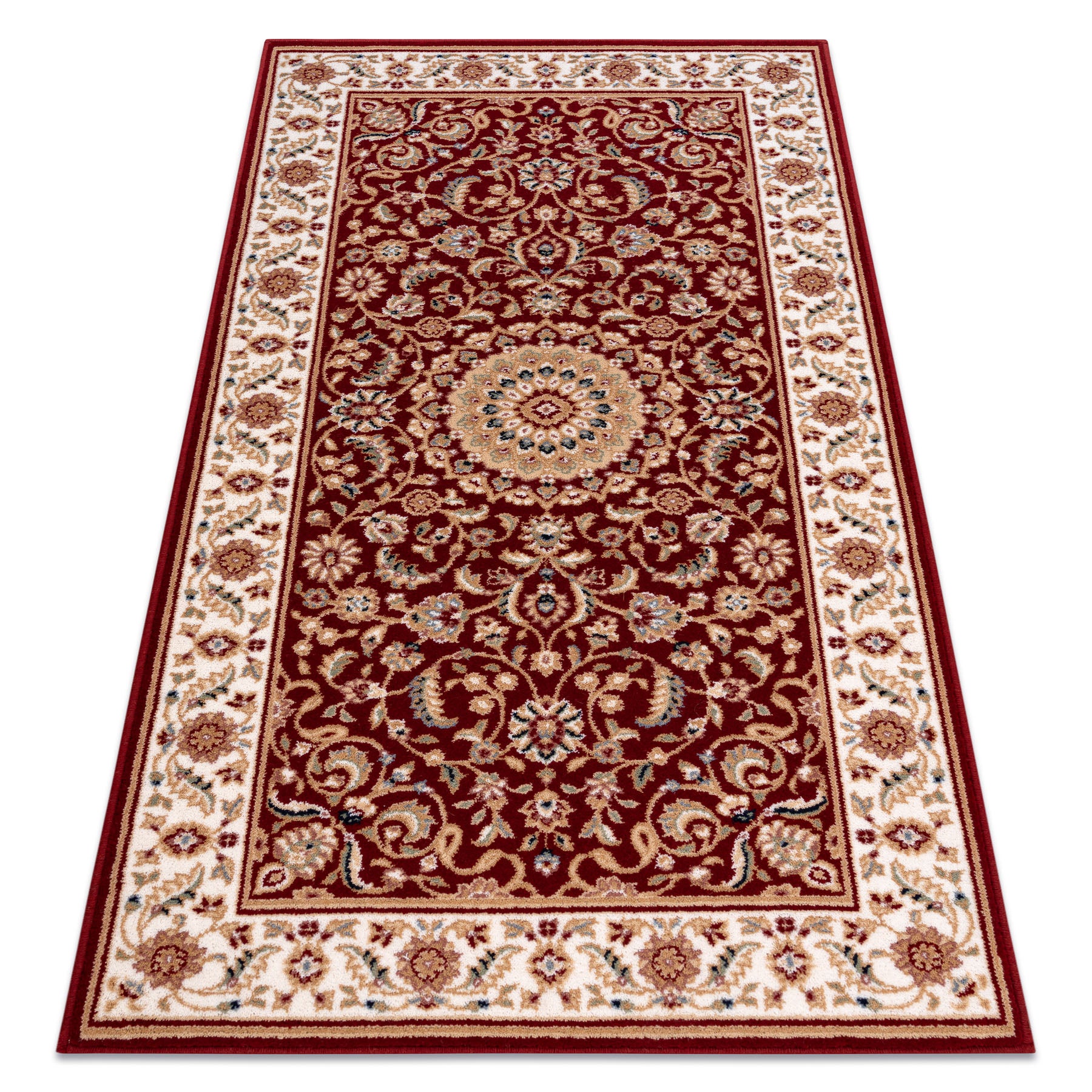 Dywan wełniany NAIN Rozeta, ramka 7176/51066 bordo 160x230 cm
