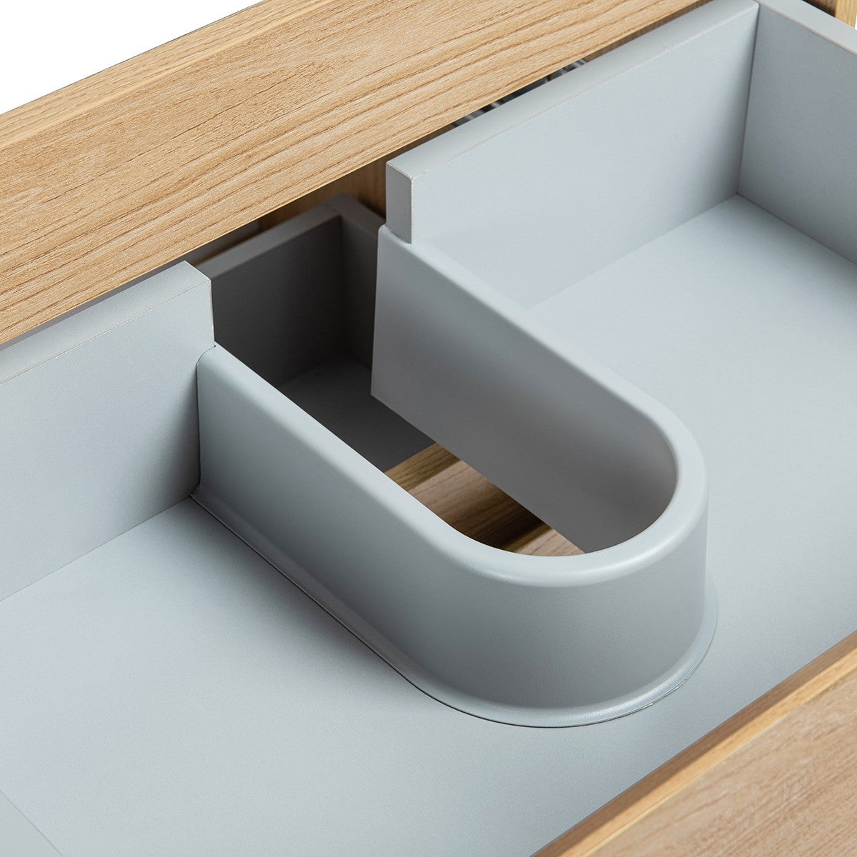 Meuble double Prémonté sous vasque Bois 120Cm SAYA - 5