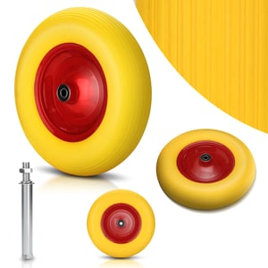Roue De Brouette Increvable Diamètre 400 Mm Axe 20 Mm Sans Roulement