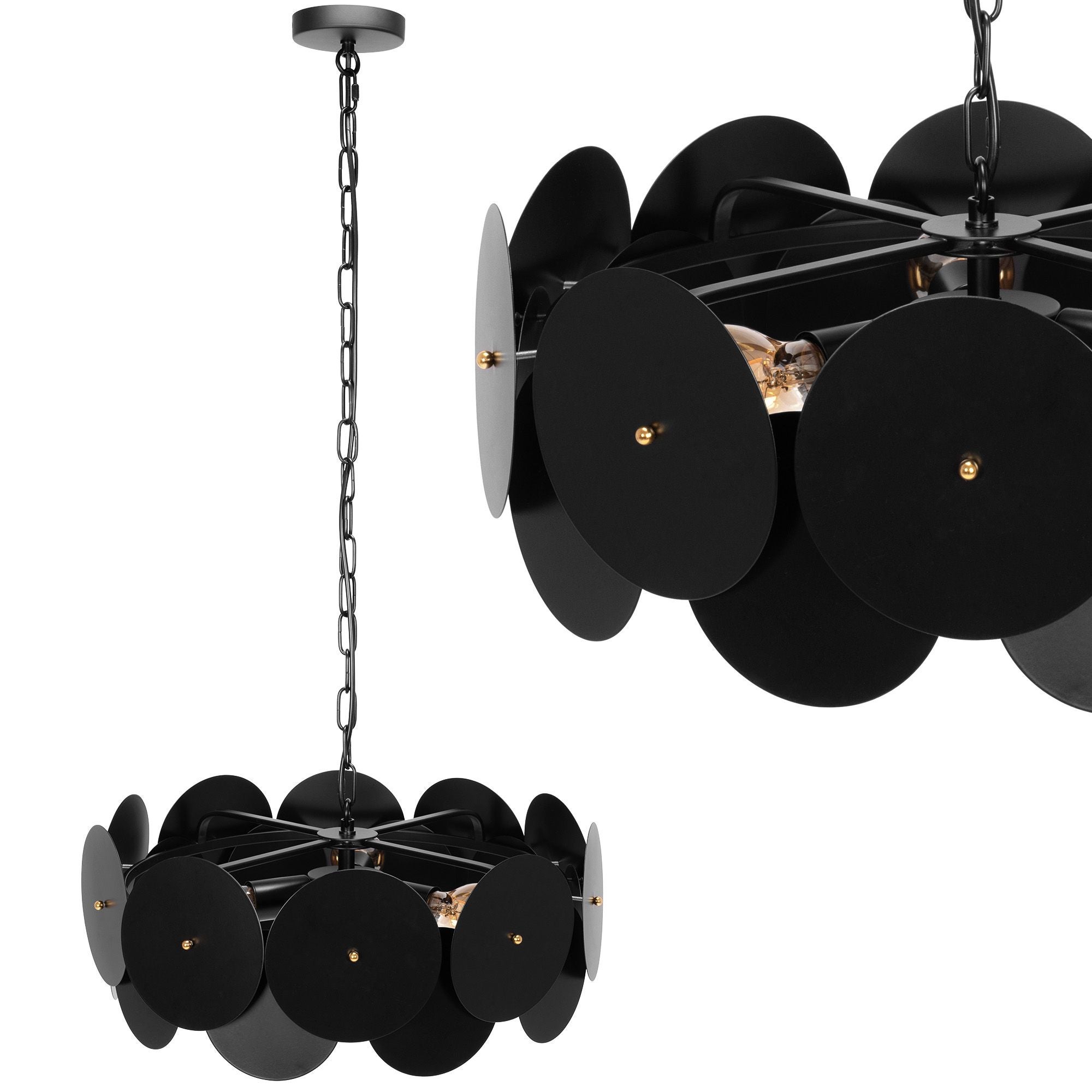 Lampa Sufitowa Wisząca Toolight App1307-Cp Czarny