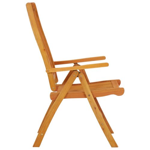 Chaise de jardin pliable sans coussin en bois Marron - 4