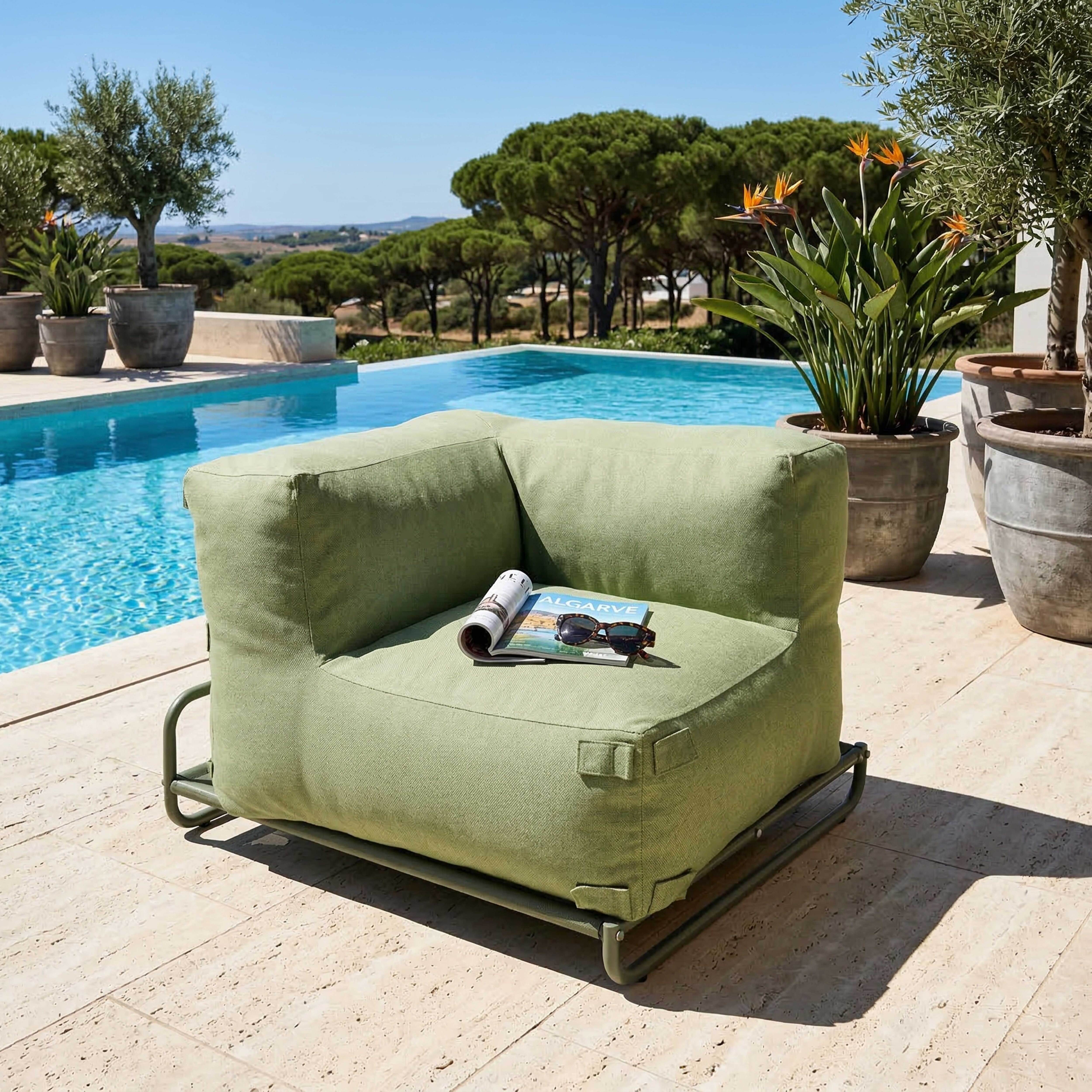 Oviala  Sillón Esquinero Modular Con Estructura Cactus, Mixi Verde , Leroy Merlin
