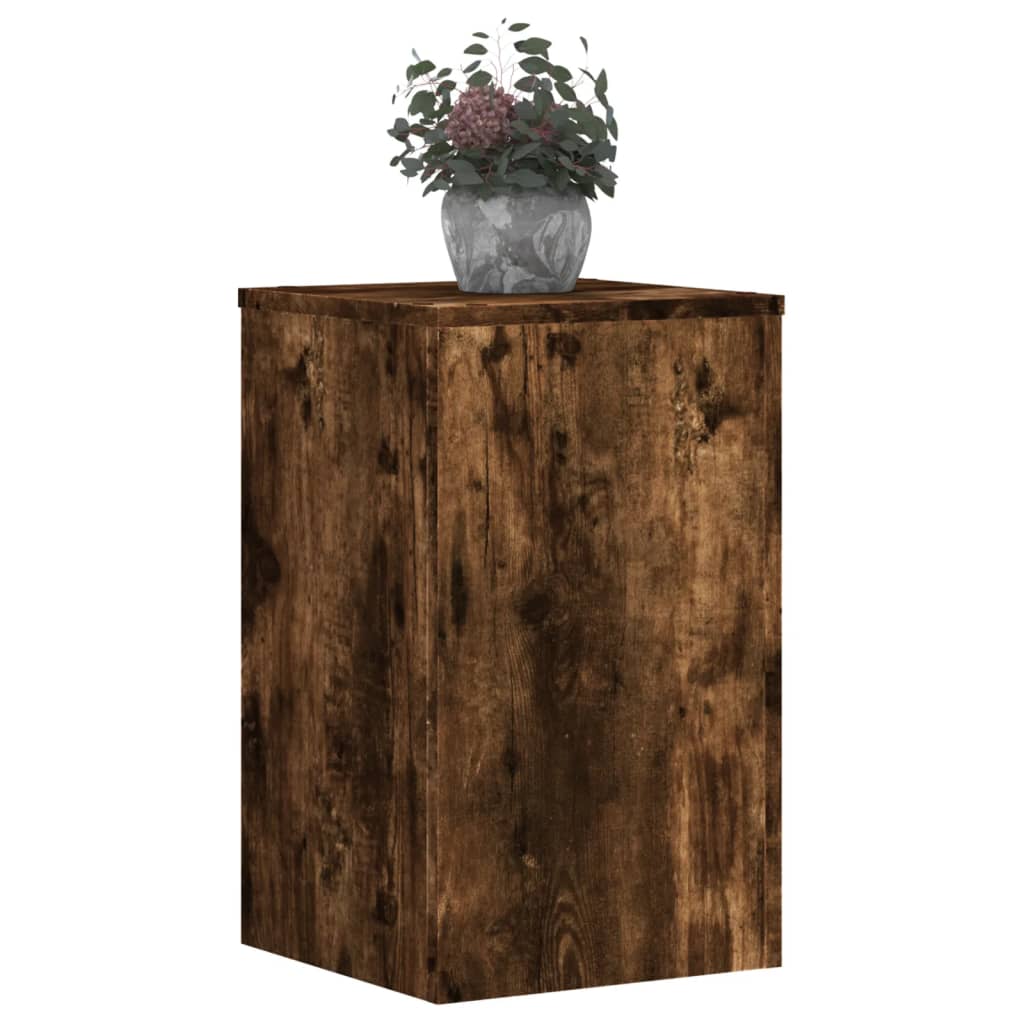 Support pour plantes, 2 pièces, chêne fumé 30 x 30 x 50 cm - 8
