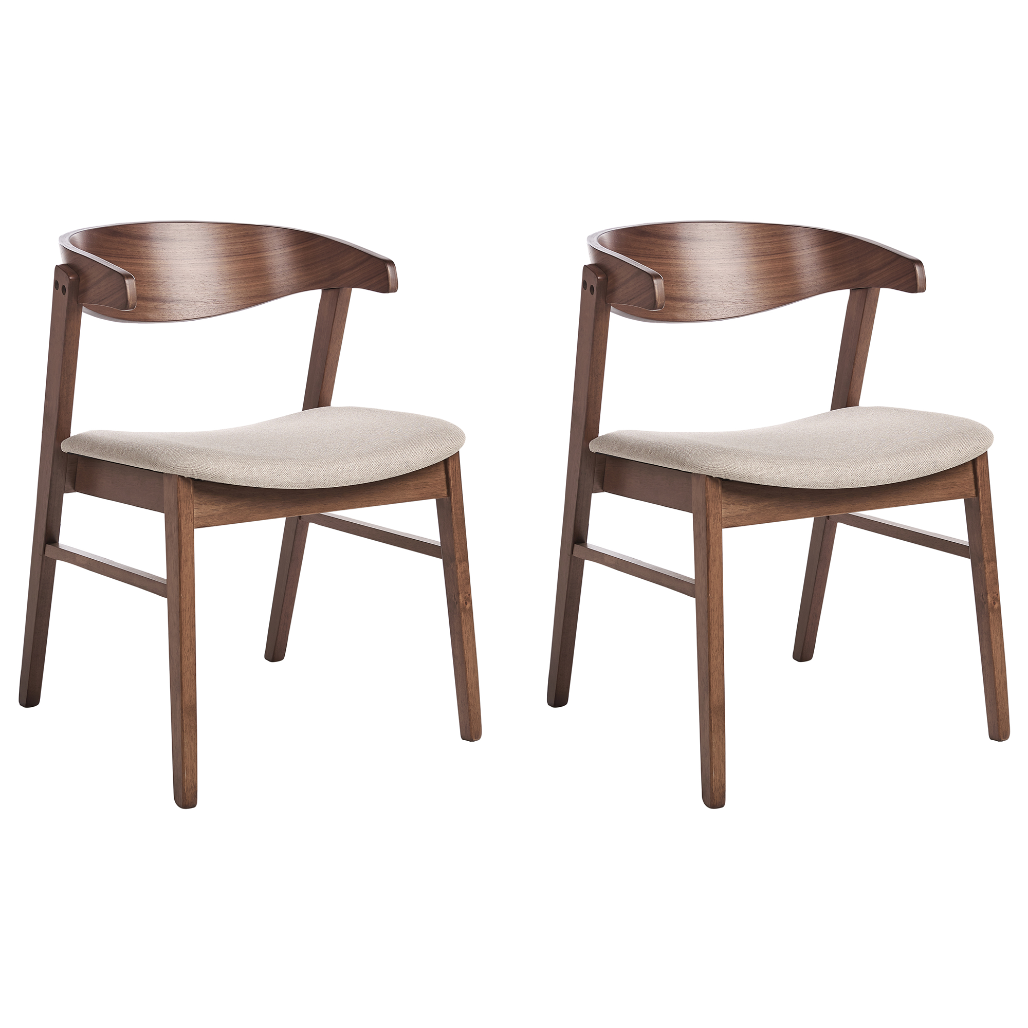 Beliani Conjunto De 2 Sillas De Comedor Lilly Beige , Leroy Merlin