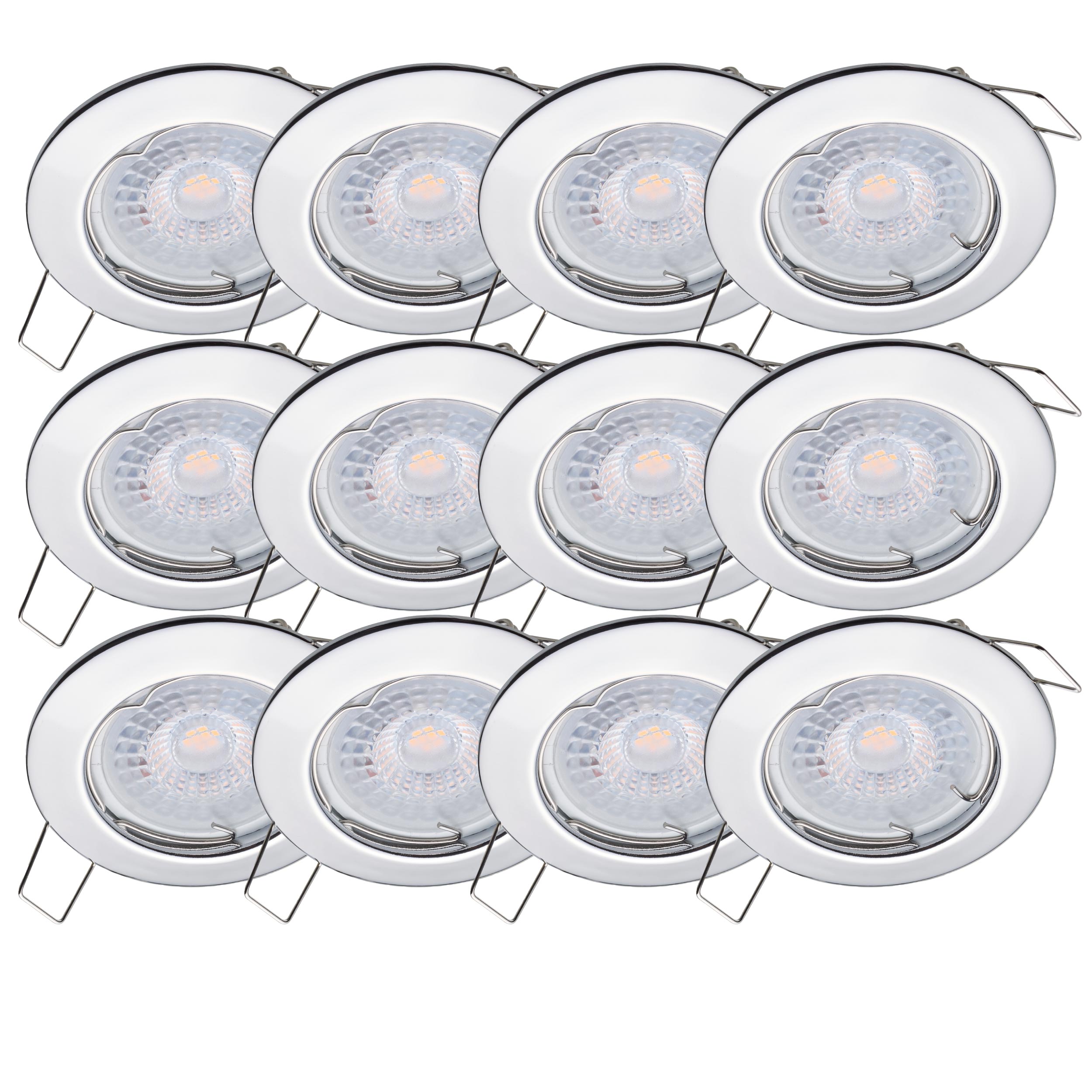 Oktaplex Sedan Lot de 12 spots encastré LED 3 niveaux dimmable 380lm ...