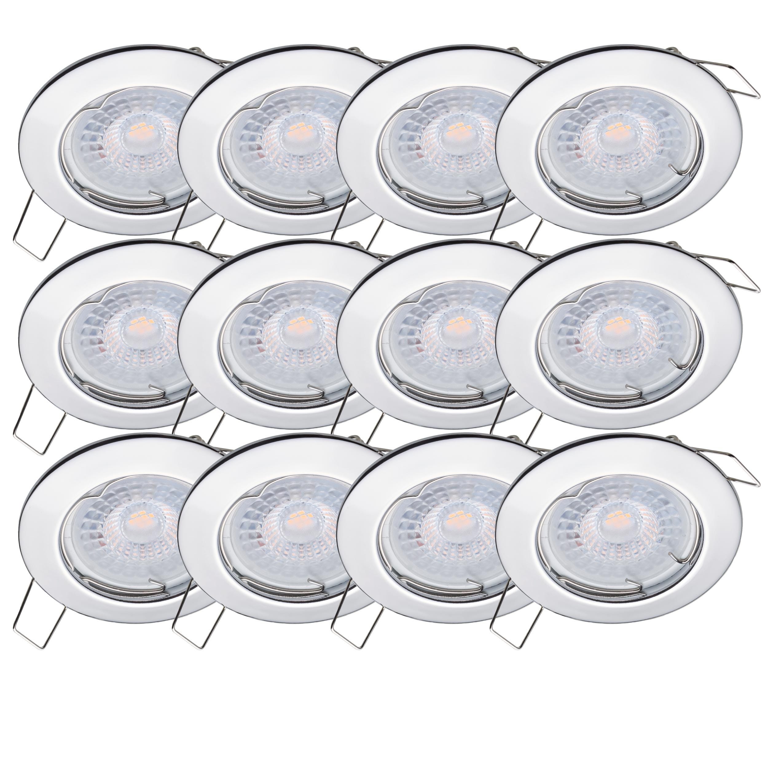 Oktaplex Sedan Lot de 12 spots encastré LED 3 niveaux dimmable 380lm ...