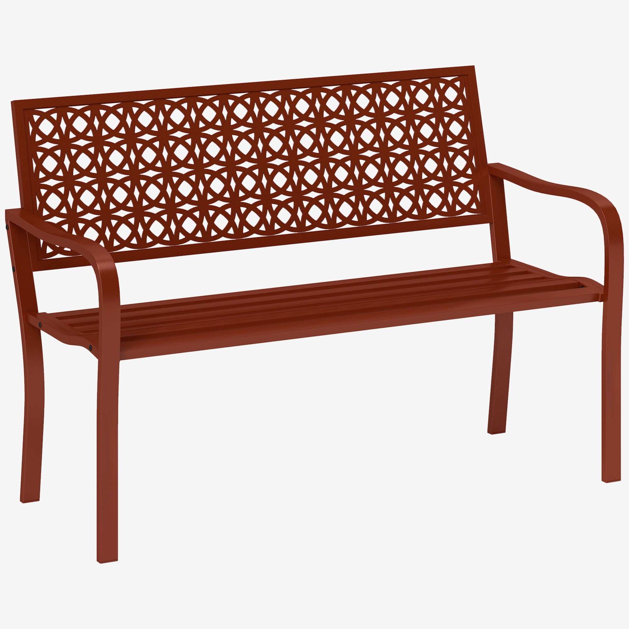 Bancă de grădină cu 2 locuri, bancă rezistentă la intemperii, mobilier de grădină cu spătar și cotiere, bancă de parc capacitate de încărcare 240 kg