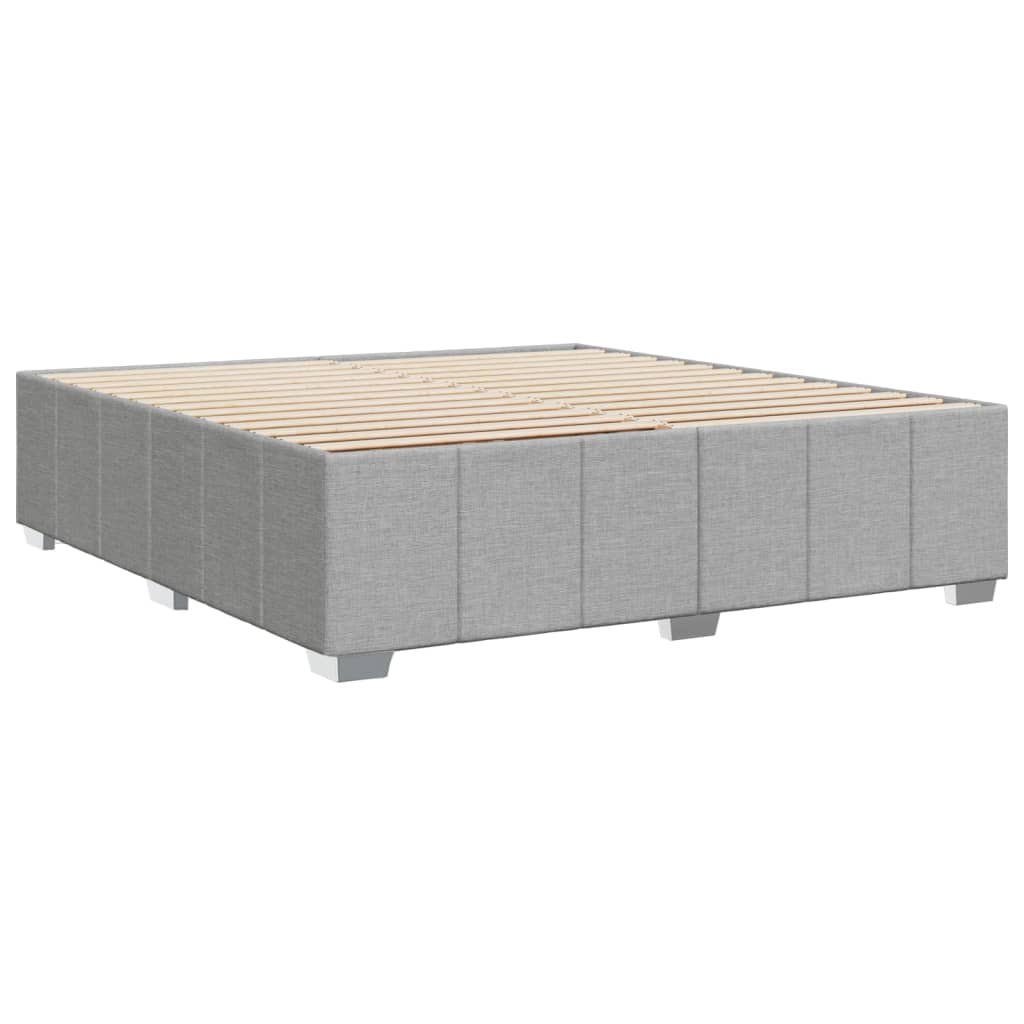 vidaXL Cadre de lit sans matelas gris clair 180x200 cm tissu - 5