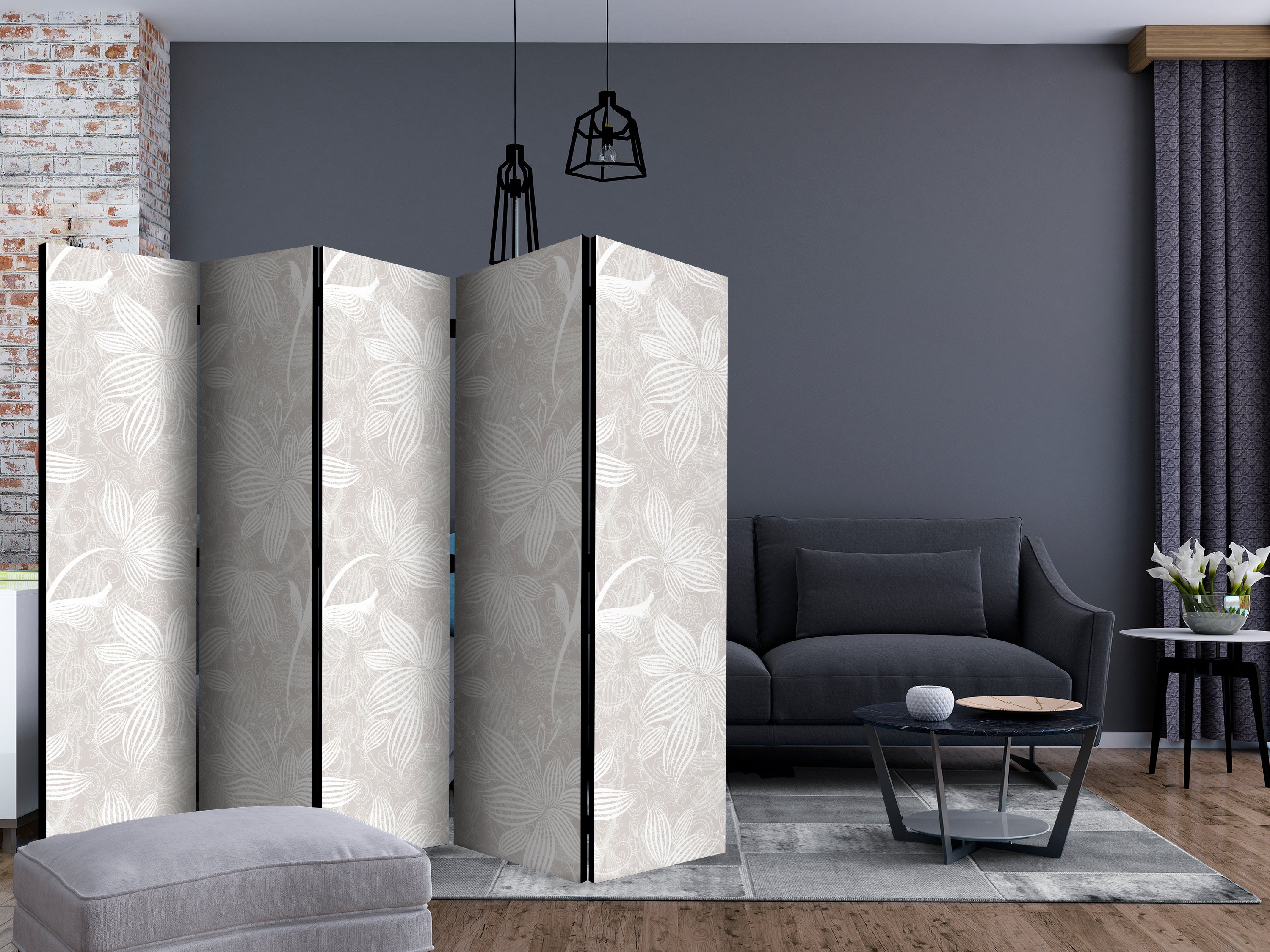 Paravento Decorativo Palatial Wall II | Divisorio Per Ambienti 225x172 Cm | Mobile E Originale Per Interni