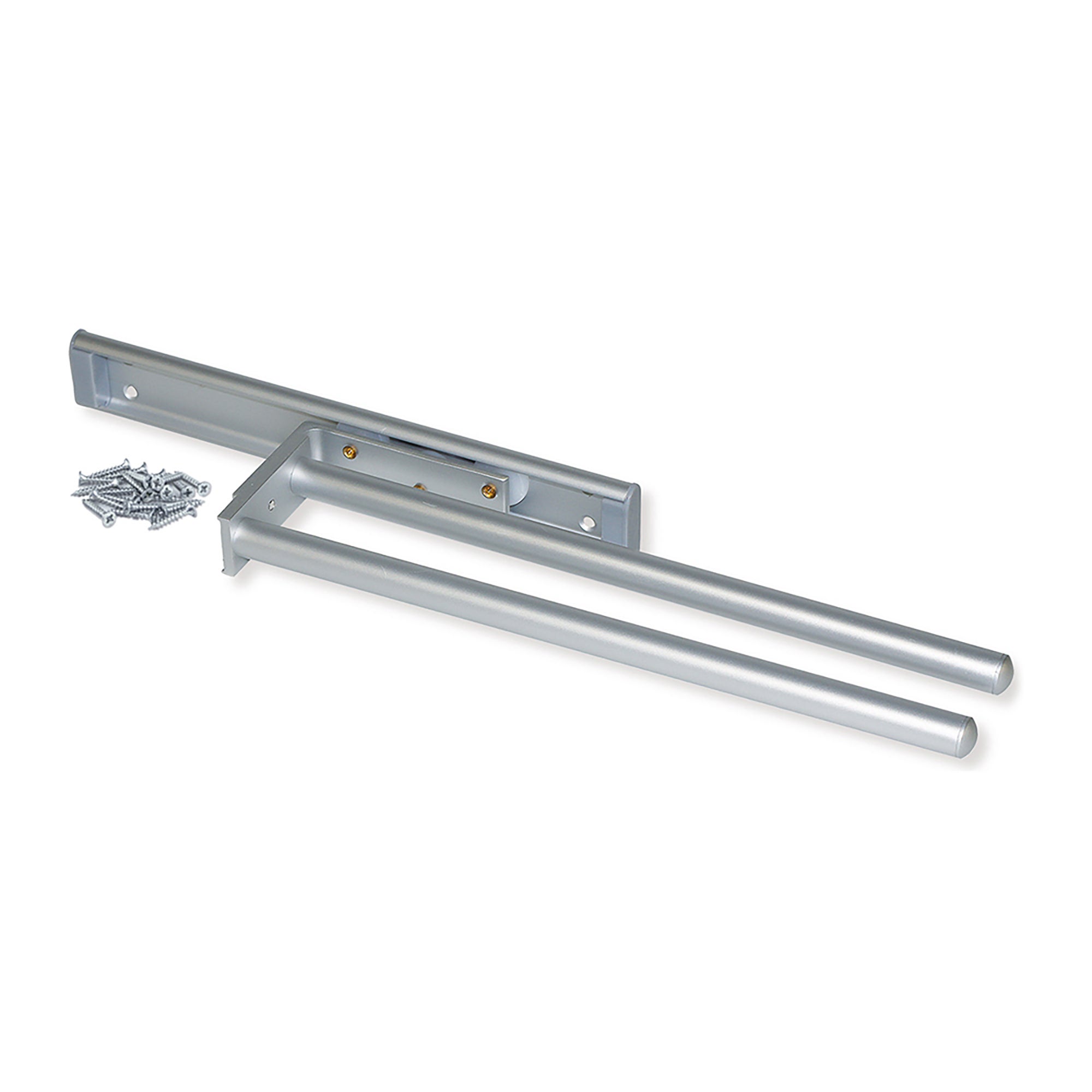 Emuca Wysuwany wieszak na ręczniki, 2 ramiona, Aluminium, Anodowany matowy