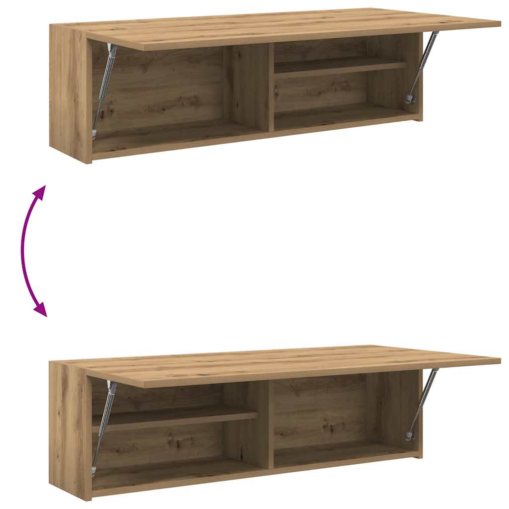 Pensile da bagno in rovere realizzato a mano in legno ingegnerizzato - 8