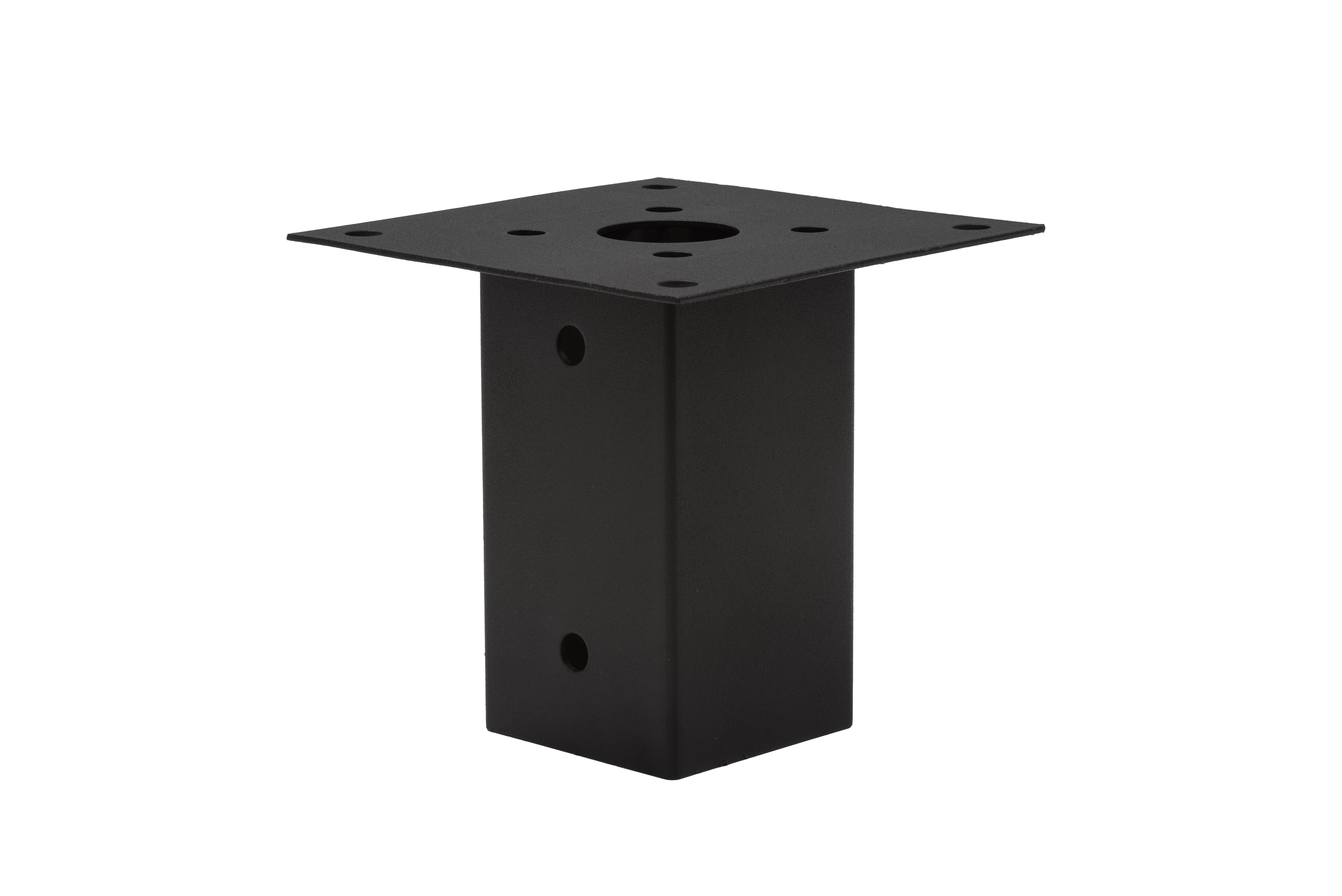 Wovar Support plat pour poteau 7x7 cm Noir - Par Pièce - 3