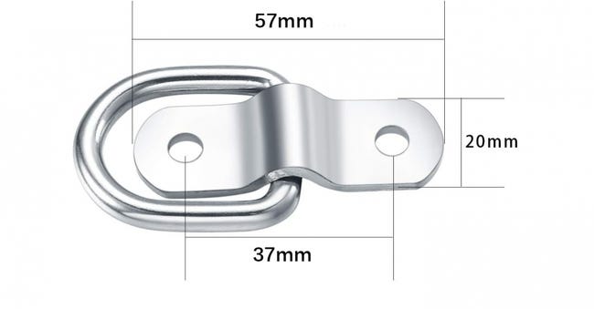 6 Anelli Di Ancoraggio A D | Acciaio Carbonio | Portata 1088kg | Per Rimorchio, Barche, Camion - Foto 4