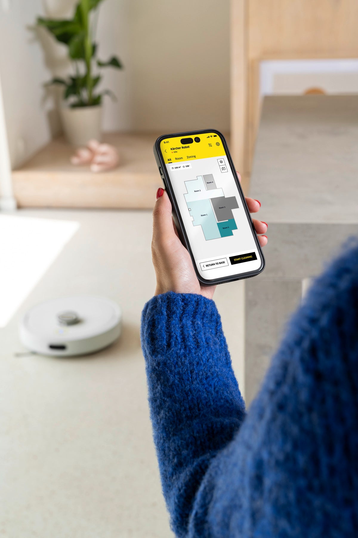 Aspirateur robot laveur Karcher RVC3 - 15000 Pa - cartographie - connecté - 9