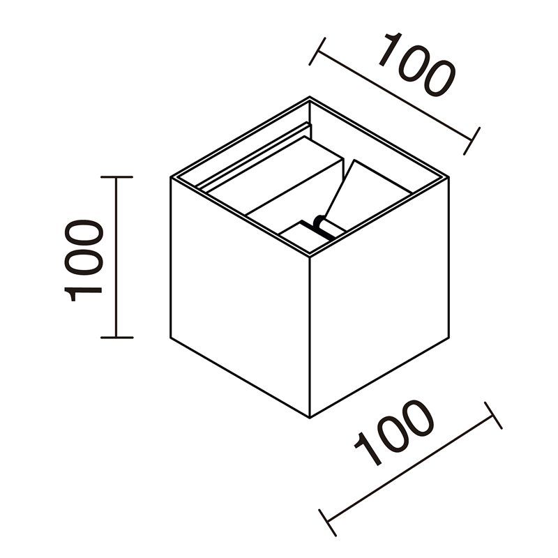 Applique BEAM IP54 LED COB 2x3W 290lm(405lm) CRI80 3000K 5º/130º up-down Anthracite - 7